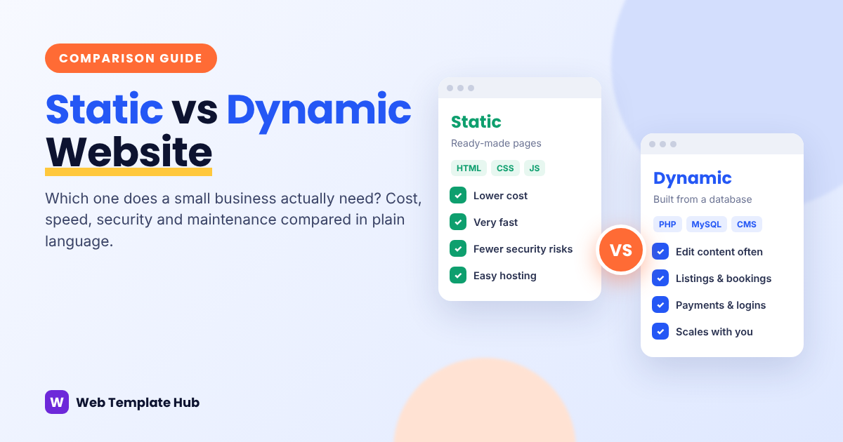 Static vs Dynamic Website: Which Does a Small Business Need?