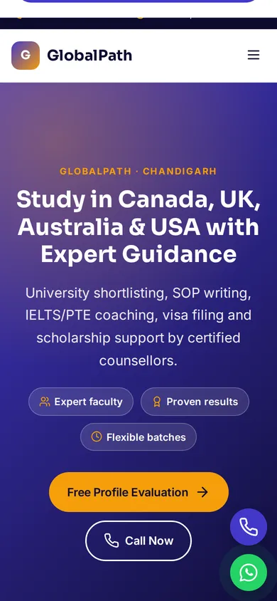 GlobalPath template mobile preview