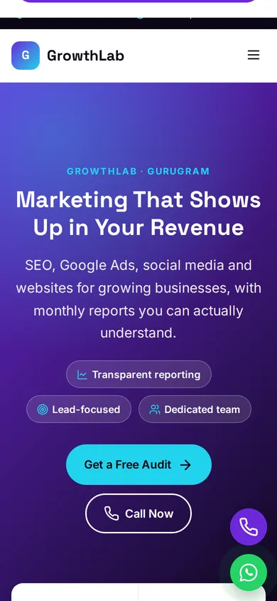 GrowthLab template mobile preview